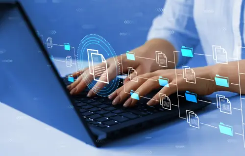 Document Management on Laptop