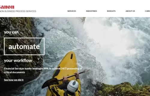 Canon Business Process Services Website Redesign