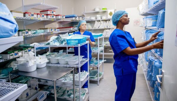 Hospital storage with nurses