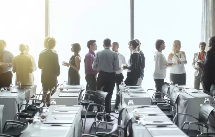 People in an office space