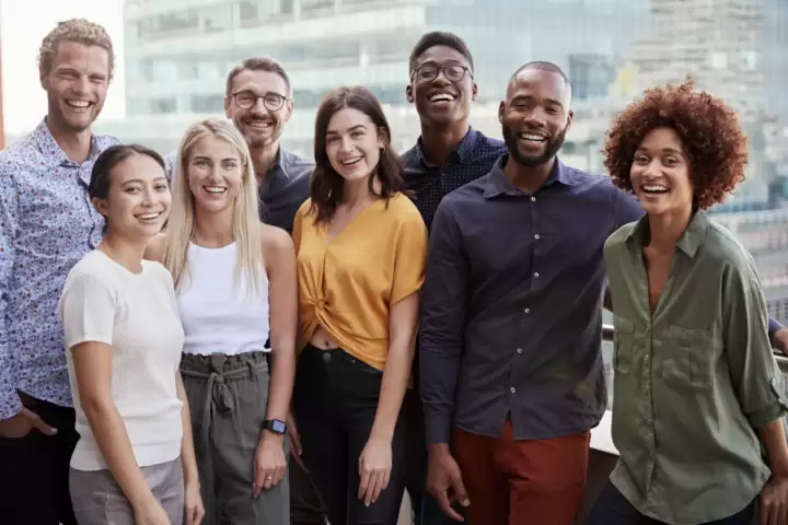 People In a Group Standing